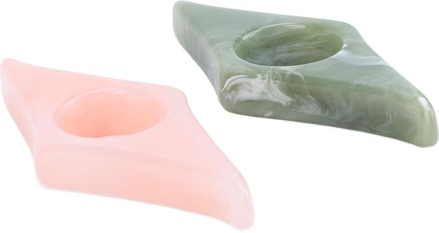 2 Stück Buchseitenhalter aus Resin in White und Multicolour von Koogeelife als Daumenlesezeichen und Buchöffner für Erwachsene - Bild 1