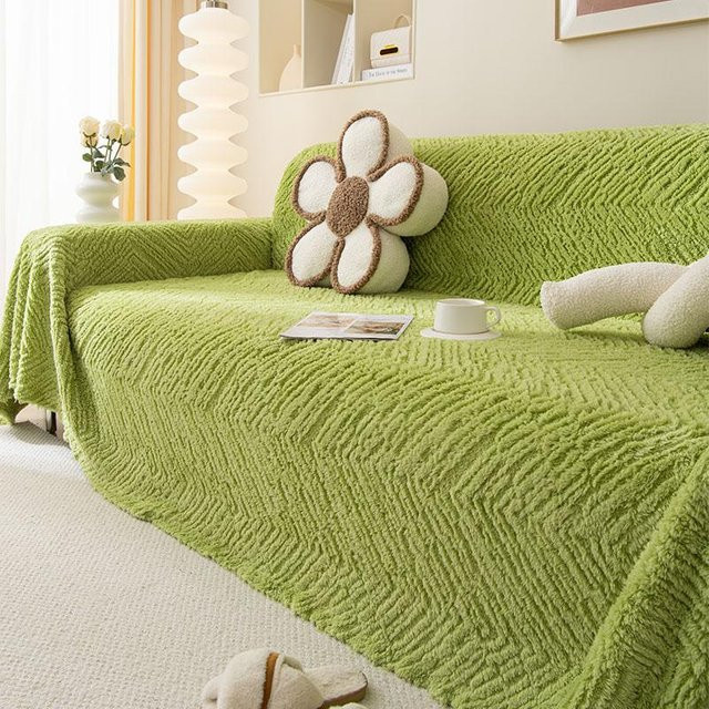 Super Six Plüsch Sofa Überwurf in Creme, Verdickte Sofa Decke für Herbst und Winter, Kratzfest und Waschbar, B/T: 180 x 150 cm - Bild 1