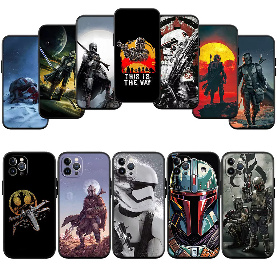 HEROCROSS Star Wars Mandalorian Handyhülle für iPhone 16 15 14 13 12 Pro Max Plus Mini, Multicolor - Bild 3