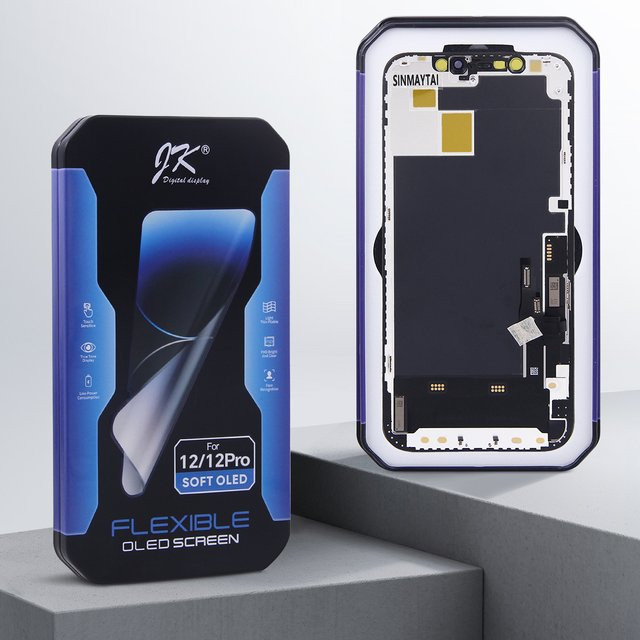 JK OLED-Display mit 3D-Touchscreen-Digitizer-Baugruppe als LCD-Ersatz für iPhone 12 Pro, Farbe: Schwarz, kompatibel mit A2407, A2403, A2172, A2341 - Bild 1