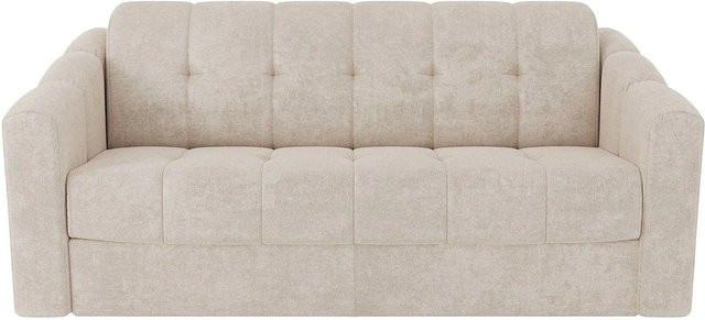 Vente-unique Schlafsofa Darielo Beige mit Stoffbezug Breite: 210 cm - Bild 1