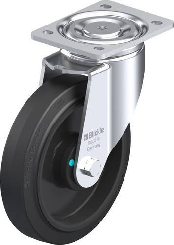 Blickle Lenkrolle LH-POEV 200KAD in Schwarz/Grau mit 200 mm Rad-Durchmesser und 500 kg Tragfähigkeit - Bild 1