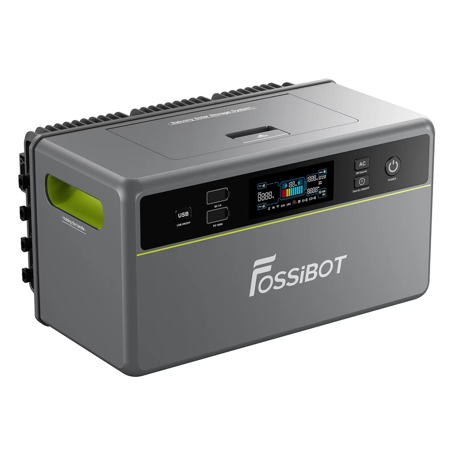 FOSSiBOT FBP1200 Tragbare Powerstation mit 1958Wh Kapazität, 2000W Leistung und LiFePO4 Batterie in Grau - Bild 8
