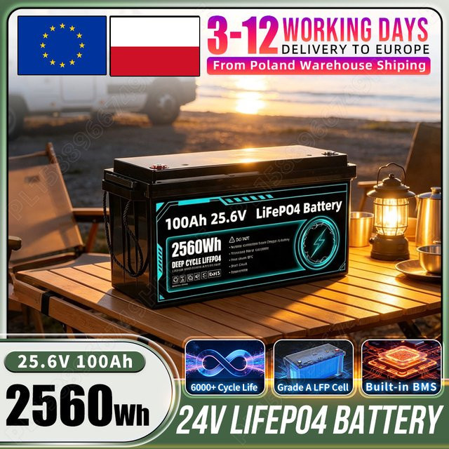 Seekwatt LiFePO4 Batteriepack 25,6V 100Ah 150Ah mit 8S 100A BMS für Wohnmobile, Solar und Marine - Bild 1