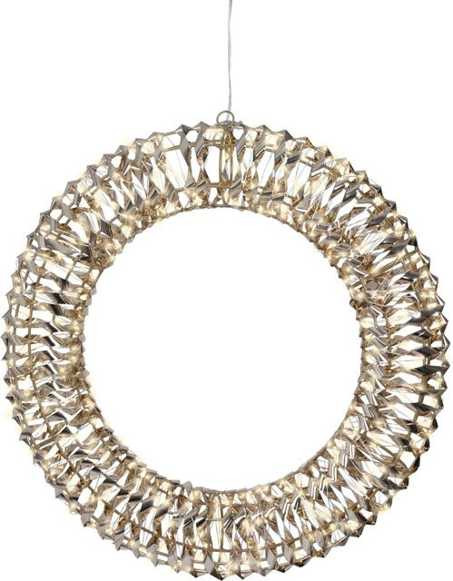 Lumineo LED-Weihnachtskranz für außen in Gold oder Silber mit 600 Micro-LEDs in Warmweiß, Durchmesser: 50 cm - Bild 1