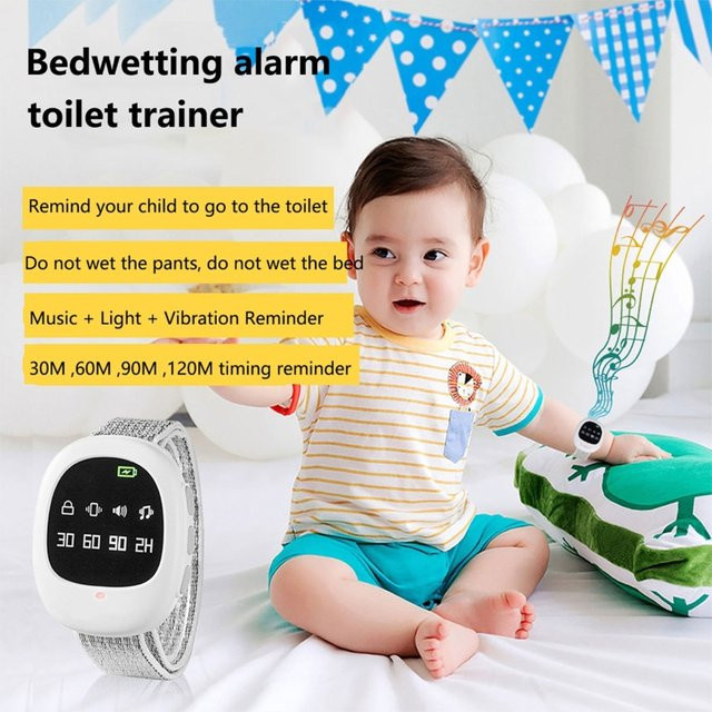 Pee Alarm kabelloser Bettnässer-Alarm zur Unterstützung beim Töpfchentraining für Kinder und ältere Menschen in Weiß - Bild 1