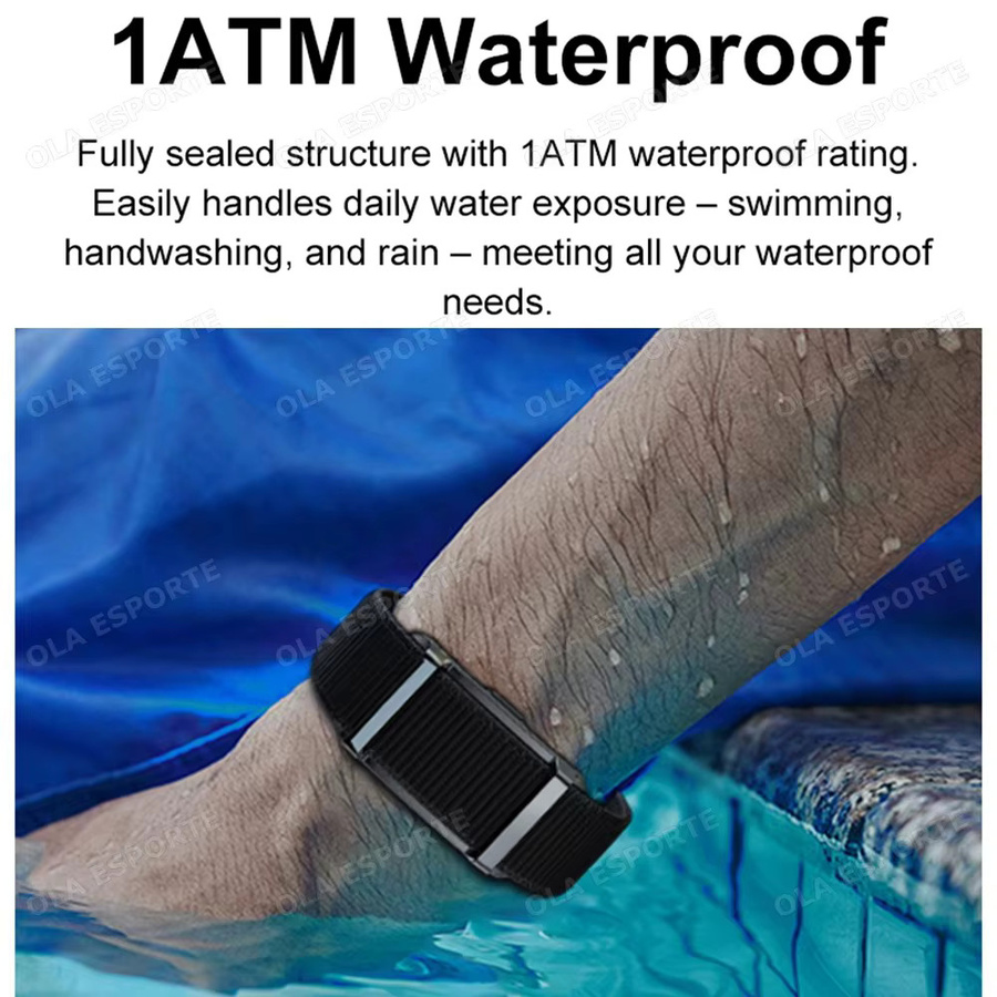 Ola Esporte Smart-Armband 2208A in Schwarz mit Herzfrequenz- und Blutdruckmessung sowie Schrittzähler für Sport und Fitness - Bild 3