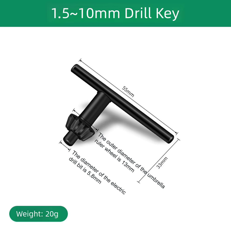 DAZZLEEX 3er Bohrfutterschlüssel Set für Bohrmaschinen und Drehmaschinen - Bild 4