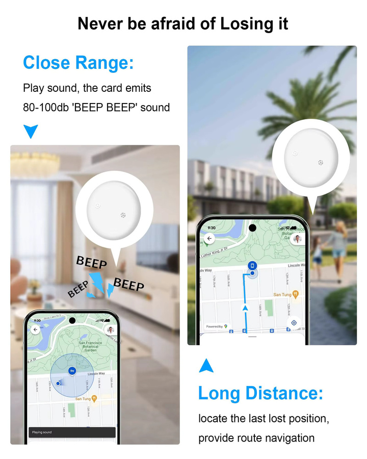 Leapii Bluetooth Smart Tracker Key Finder in Schwarz für iOS und Android kompatibel mit Google Find My Device App - Bild 2