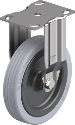 Blickle BKPXA-VPA 125G Bockrolle aus Edelstahl in Grau und Schwarz mit 125 mm Rad-Durchmesser und 100 kg Tragfähigkeit - Bild 1