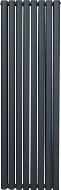 Monstershop Oval Röhrenheizkörper aus Stahl in Anthrazitgrau, Höhe: 160 cm, Breite: 48 cm - Bild 1