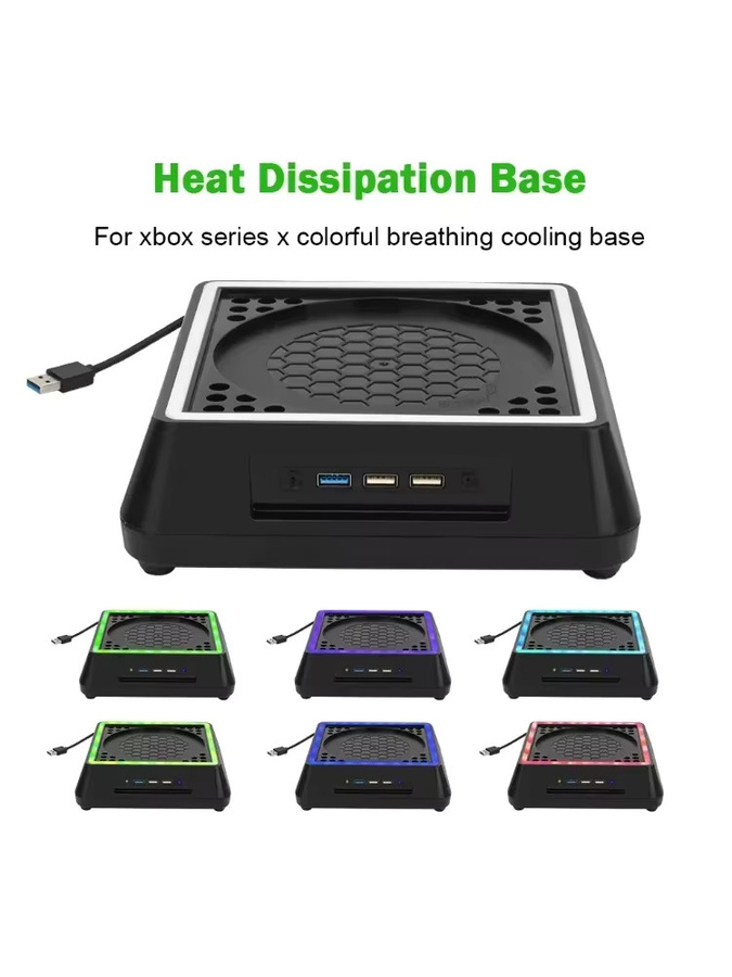 Royaldraid Kühlventilator-Standfuß für Xbox Series X mit 3 Geschwindigkeitsstufen, LED-Beleuchtung und USB-Anschluss - Bild 6