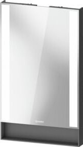 Duravit Lichtspiegel Qatego in Graphit matt mit LED-Licht, dimmbar und Touch-Schalter, B/H/T: 45 x 75 x 6,5 cm - Bild 1