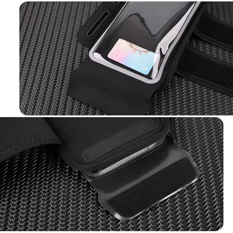 HAISSKY Doppelgürtel-Armbandtasche für iPhone und Xiaomi in Schwarz für Outdoor, Cycling und Workout - Bild 6