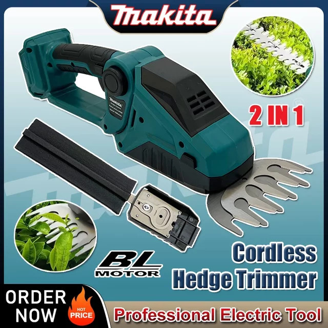 Makita LXT 2-in-1 Akku-Heckenschere und Mini-Elektro-Grasschere für den Garten mit 18 V Akku - Bild 1
