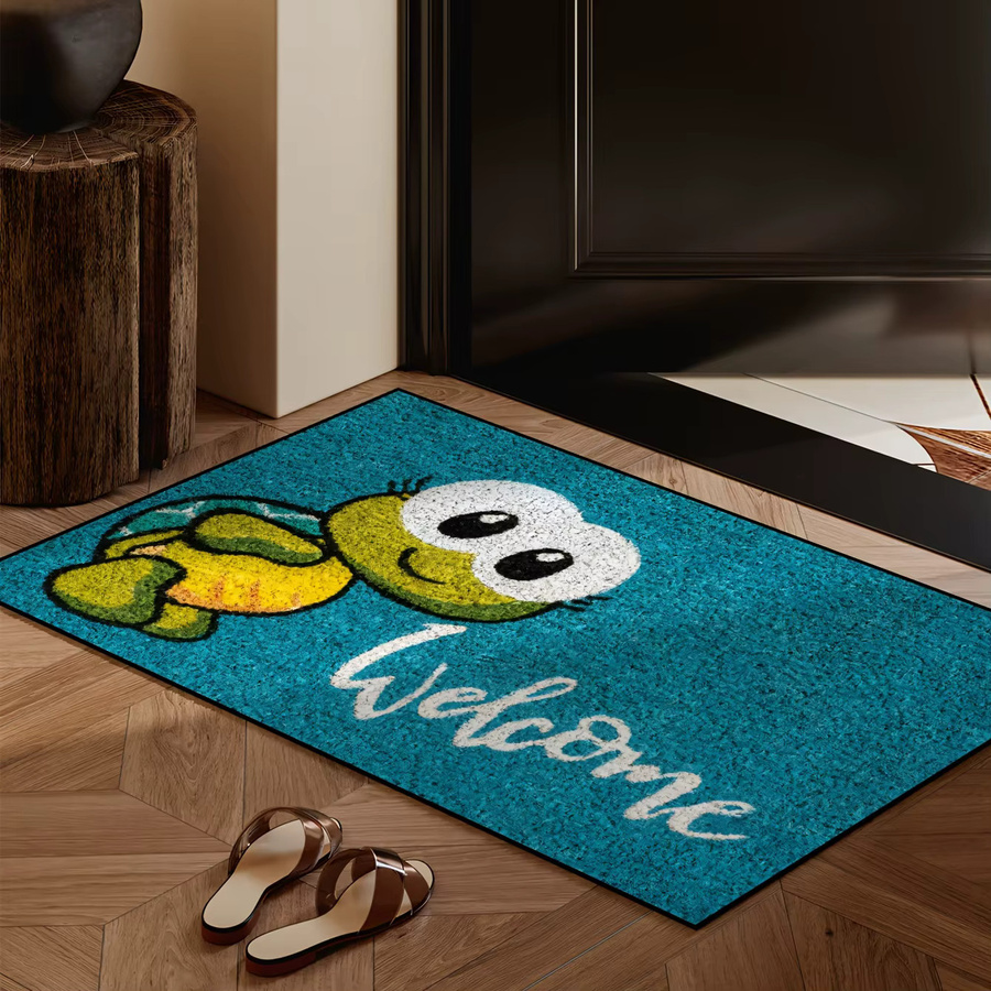 VIKAMA Schildkröten-Teppich mit Kinder-Motiv für Wohnzimmer, Küche oder Schlafzimmer, Rechteckig, B/T/H: 60 x 40 x 1 cm - Bild 3