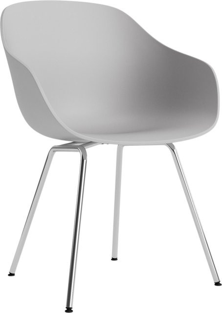 HAY About A Chair AAC 226 mit Armlehnen in Grau und Stahlgestell matt - Bild 1