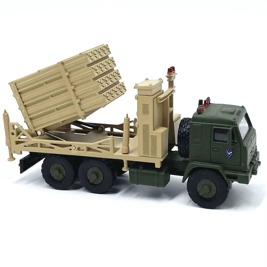 HYINUO Eisenkuppel Abwehrsystem Raketen Transportfahrzeug, Maßstab 1:72, Metall, Grün - Bild 3