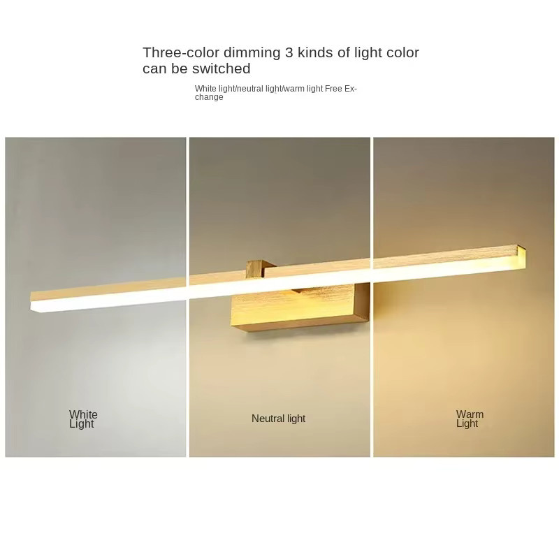 Minimalistische LED Badezimmer Wandleuchte in Gold/Messing mit COB Linear-Effekt von ludengchaoshi - Bild 3
