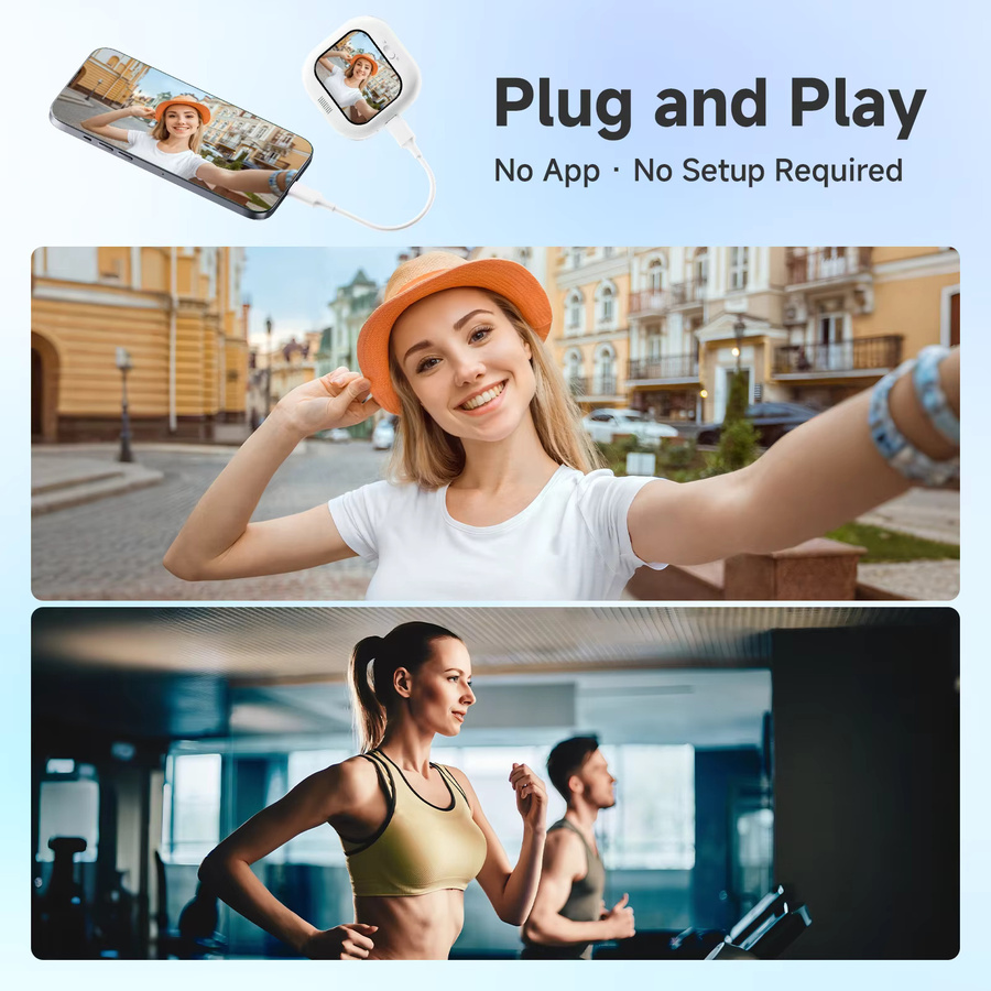 HONGTOP H1 Magnetischer Selfie Monitor für Handy und Vlog in Weiß - Bild 4