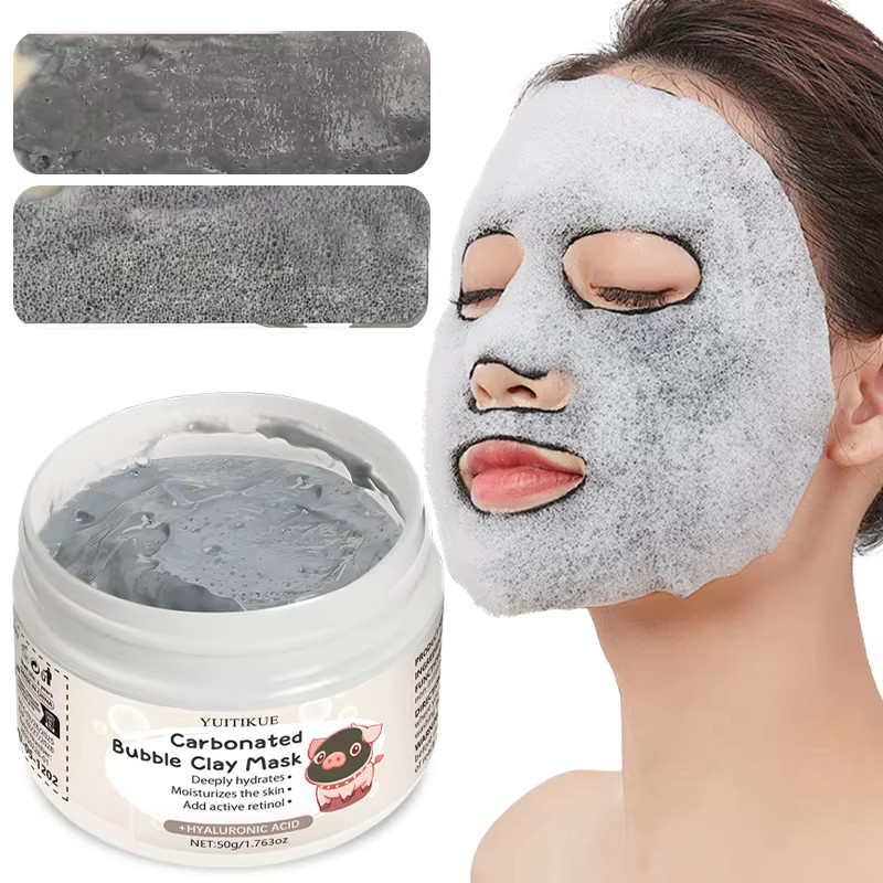 YUITIKUE Kohlensäurehaltige Blasen-Tonmaske mit Hyaluronsäure, 50g - Bild 2