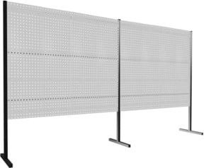 Kappes Trennwand RasterPlan Doppelfeld 180 Grad in Grau RAL 7035 Höhe: 150 cm, Ausstattung 3 LP - Bild 1