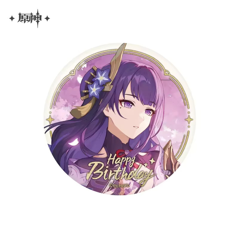 Sunsyea Genshin Impact Birthday Series Badge, Xiao Diluc Shenhe Noelle Raiden Shogun - Bild 2