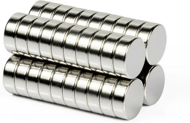 20 Stück Neodym Rundmagnet N35 NdFeB in Silber, Durchmesser: 6 mm, Höhe: 1 mm - Bild 1