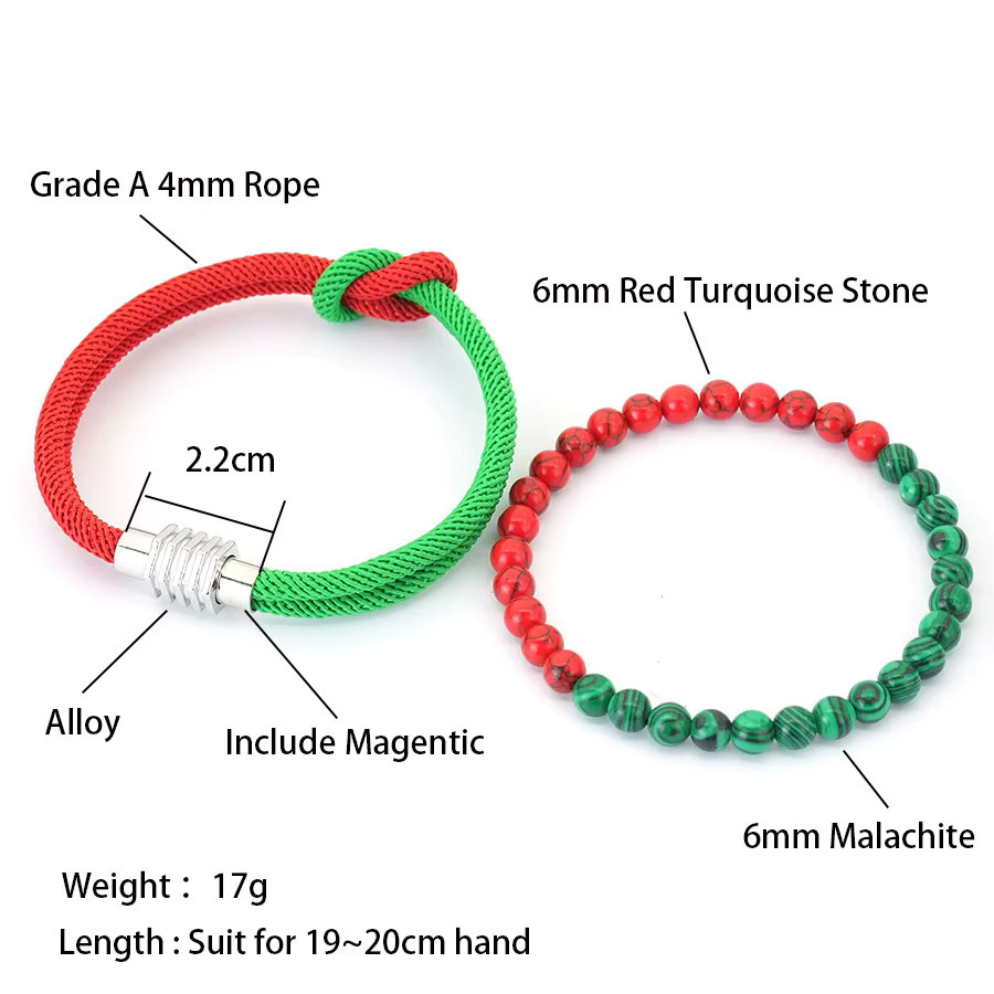 Noter Armband, Howlith, Malachit, Herren, Bunt - Bild 4
