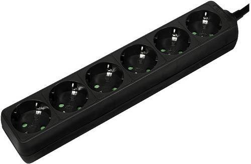 LogiLink LPS238B Steckdosenleiste mit Schutzkontakt in Schwarz - Bild 1