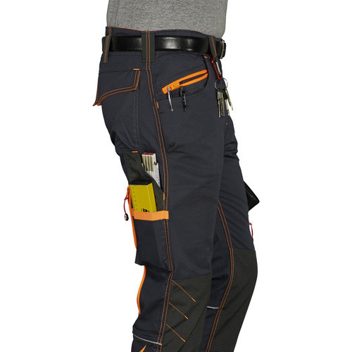BULLSTAR Arbeitshose ULTRA in Grau mit Reflexstreifen aus Poly-Cotton - Bild 3
