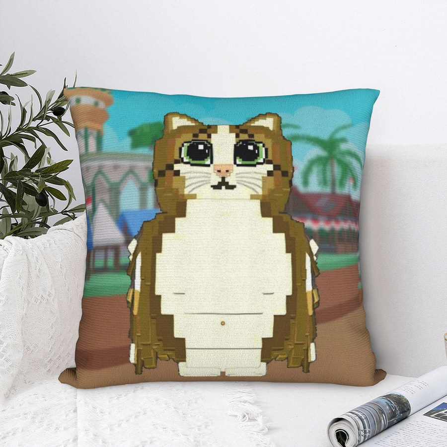 BNYNGFN Home Quadratischer Kissenbezug Meowl Meme Katze aus Polyester, B/B: 40 x 40 cm - Bild 5