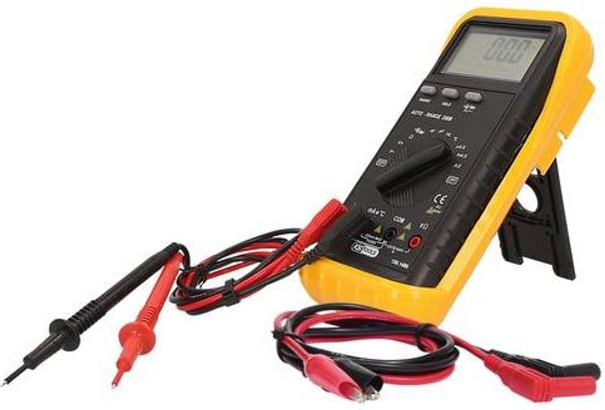 KS TOOLS Digital Multimeter inklusive Prüfspitzen und Krokodilklemmen in Rot - Bild 2