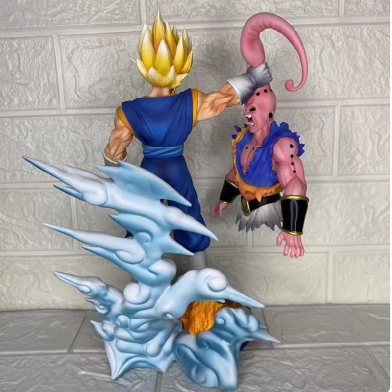 Bandai Dragon Ball Z Vegeta Vs Majin Buu Super Saiyan Figur Statue, PVC Sammlermodell - Bild 3