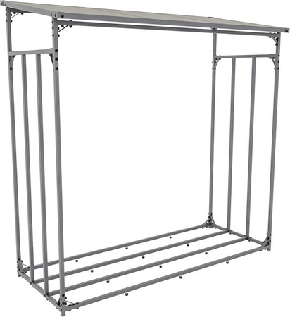 CLP Kaminholzunterstand Ruston aus Aluminium in Anthrazit für den Außenbereich