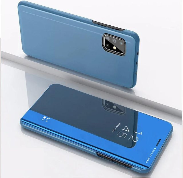 Klappspiegelhülle für Samsung Galaxy A55 A16 A56 A36 A26 A35 A25 A15 5G A54 A52 A32 A22 A12 A71 4G in Blau - Bild 1