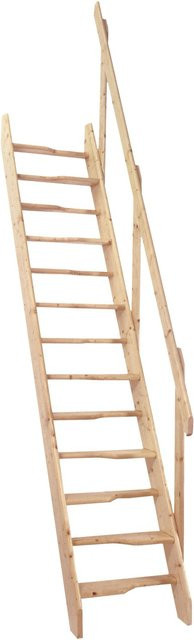 Minka Wangentreppe Softline aus Fichte unbehandelt in Beige für eine Raumhöhe bis 280 cm - Bild 1