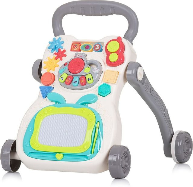 Chipolino Funny Games Lauflernwagen mit Piano, Telefon und Zeichenbrett grau - Bild 1