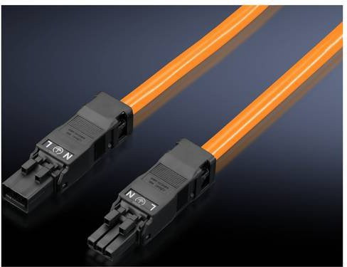 Rittal Strom Netzkabel in Orange - Bild 1