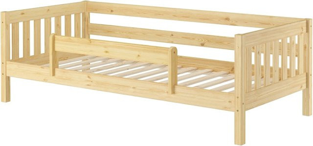 Erst-Holz Kinderbett aus Kiefer mit dreiseitiger Sicherung, Beige, B/T/H: 90 x 200 cm - Bild 1