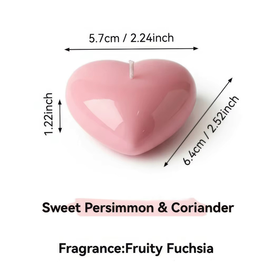 Herzförmiges Duftkerzen-Set aus Wachs in Weiß und Pink für Valentinstag und Hochzeitsdekoration - Bild 2