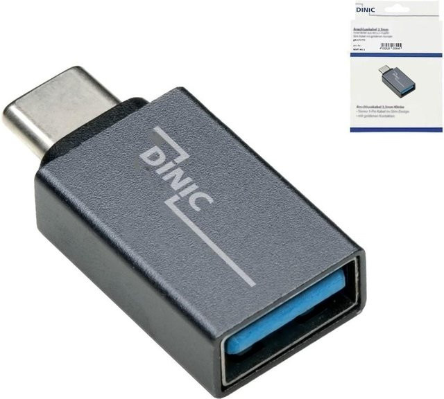 DINIC USB-C auf USB-A Adapter in Grau - Bild 1