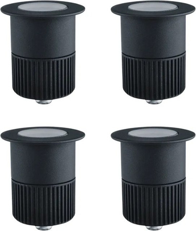 ENOVALITE LED Bodenleuchte Gartenstrahler 4er Set, Schwarz, Warmweiß, IP67 Bodeneinbaustrahler