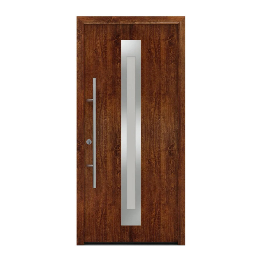 EcoStar Haustür Isopro Secur IPS 770S mit Glaseinsatz, Farbe Dark Oak, B/H: 110 x 210 cm, DIN Links, RC2 Sicherheit, Material Aluminium und Stahl - Bild 2