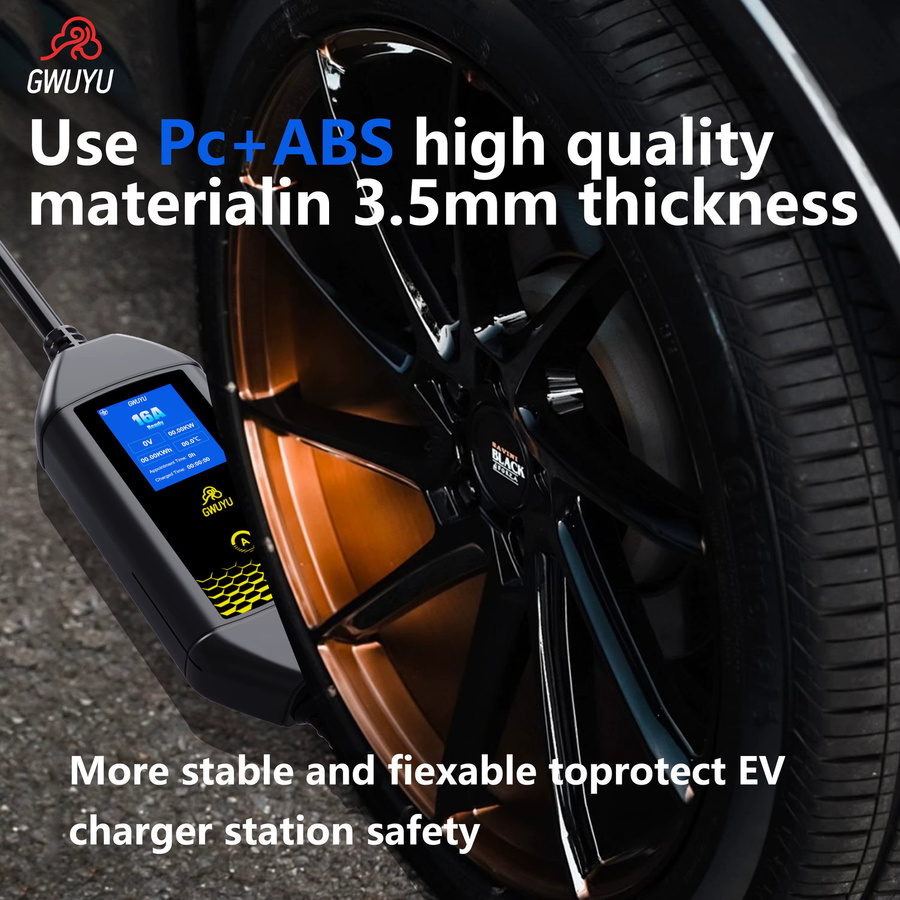GWUYU Tragbares EV-Ladegerät Typ 1 J1772 Wallbox 3,5 kW mit App-Steuerung und 4 Meter Kabel in Schwarz - Bild 4
