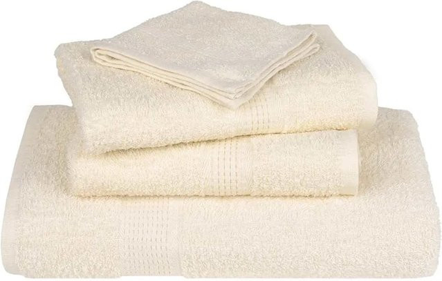 vidaXL Handtuch-Set 10 Stück aus 100% Baumwolle in Beige, B/L: 100 x 200 cm, 360 g/m² - Bild 1