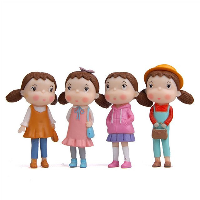 4-teiliges Bandai Mädchen-Puppen-Set als Miniatur-Garten-Fee-Dekoration und Bastelmodell in Multicolor - Bild 1