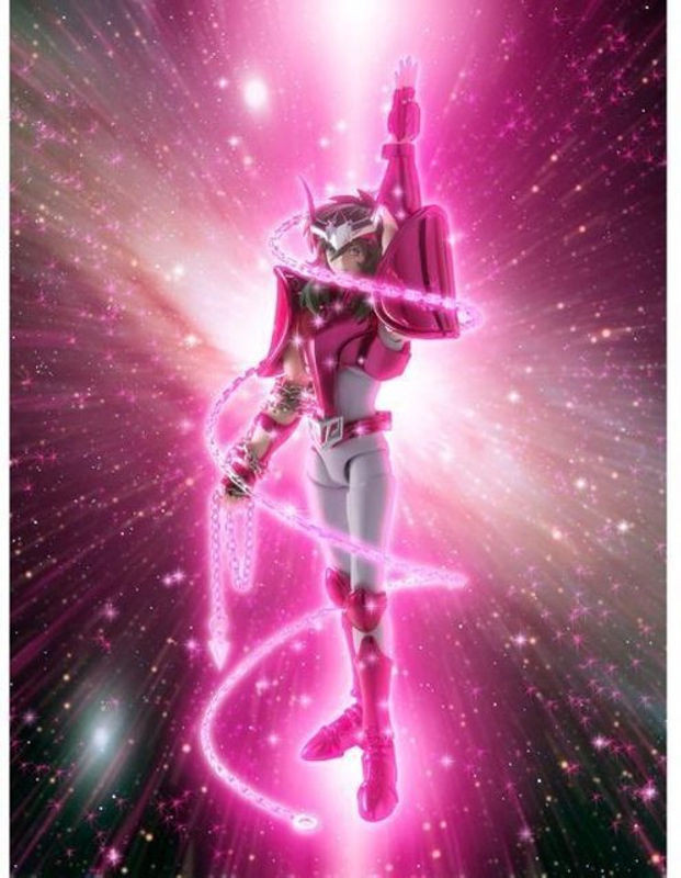 Bandai Saint Seiya Myth Cloth Ex Andromeda Shun Revival Figur in Rosa - Bild 1