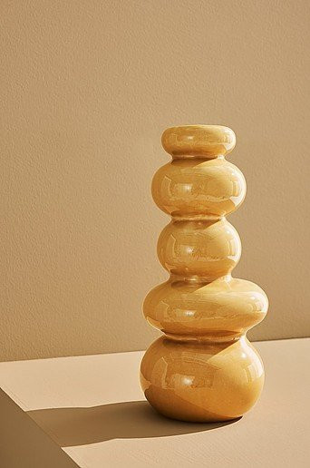 Abby Vase Pastill aus Keramik in Orange und Gelb - Bild 1