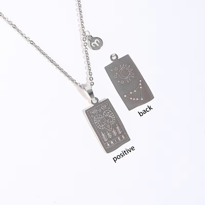 Erpels Halskette, quadratische Anhänger, Silber, Damen - Bild 4